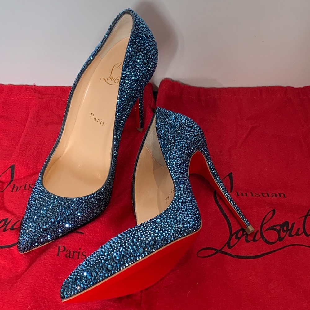 🔥NEW CL Blue Embellished Pigalle Follies